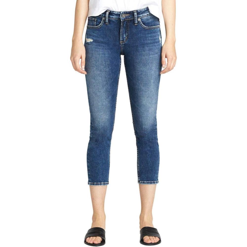 image:imageSilver Jeans Co Womens Elyse Mid Rise CapriDark Indigo Wash
