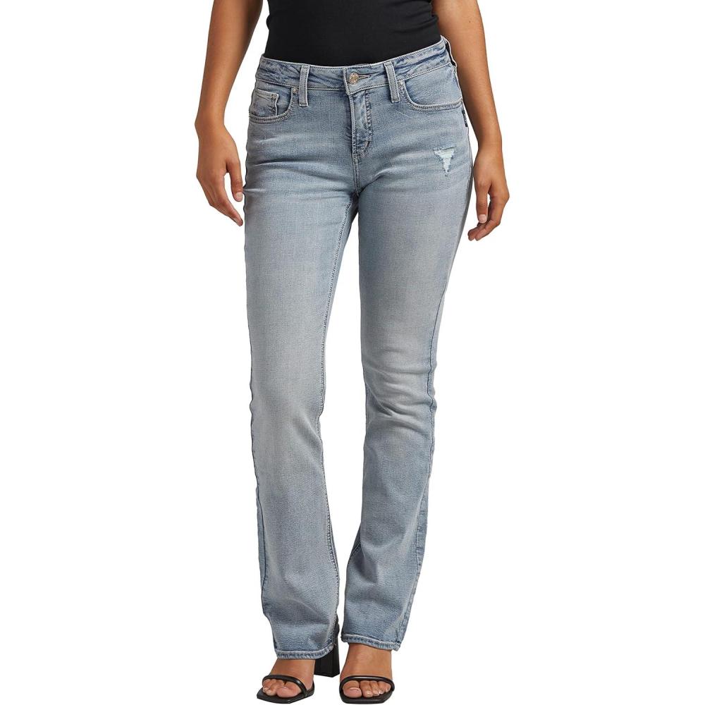 image:imageSilver Jeans Co Womens Elyse Mid Rise Comfort Fit Slim Bootcut Jeans LegacyMed Wash Caa233