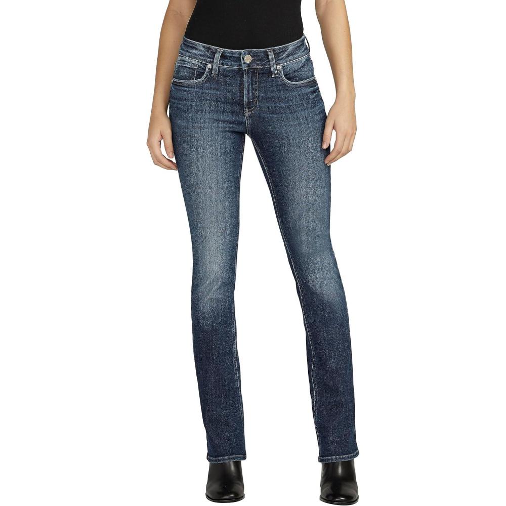 image:imageSilver Jeans Co Womens Elyse Mid Rise Comfort Fit Slim Bootcut JeansMed Wash Eae366