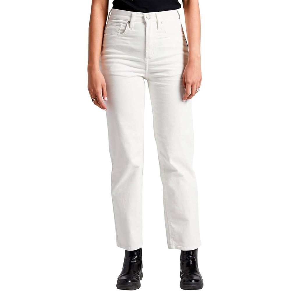 image:imageSilver Jeans Co Womens Highly Desirable High Rise Straight Leg PantsLegacyWhite
