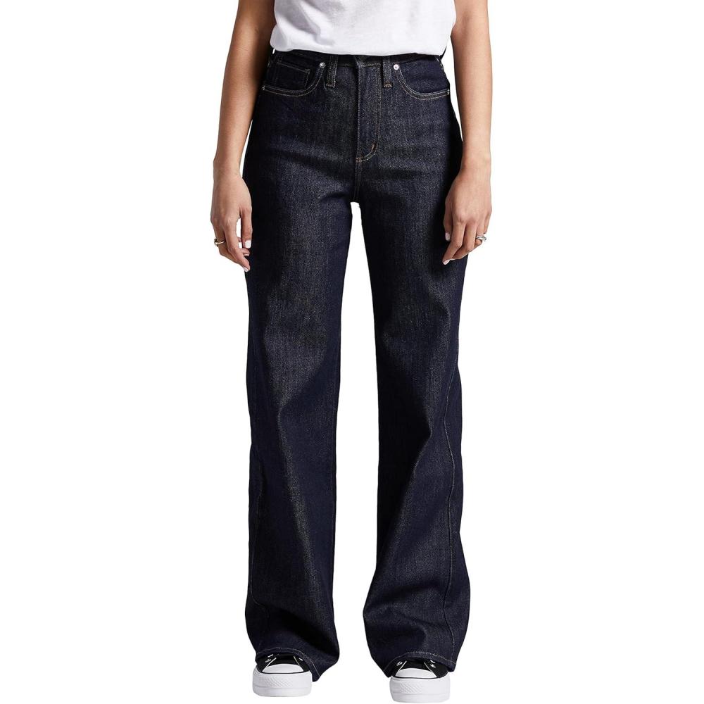 image:imageSilver Jeans Co Womens Highly Desirable High Rise Trouser Leg JeansLegacyBlue