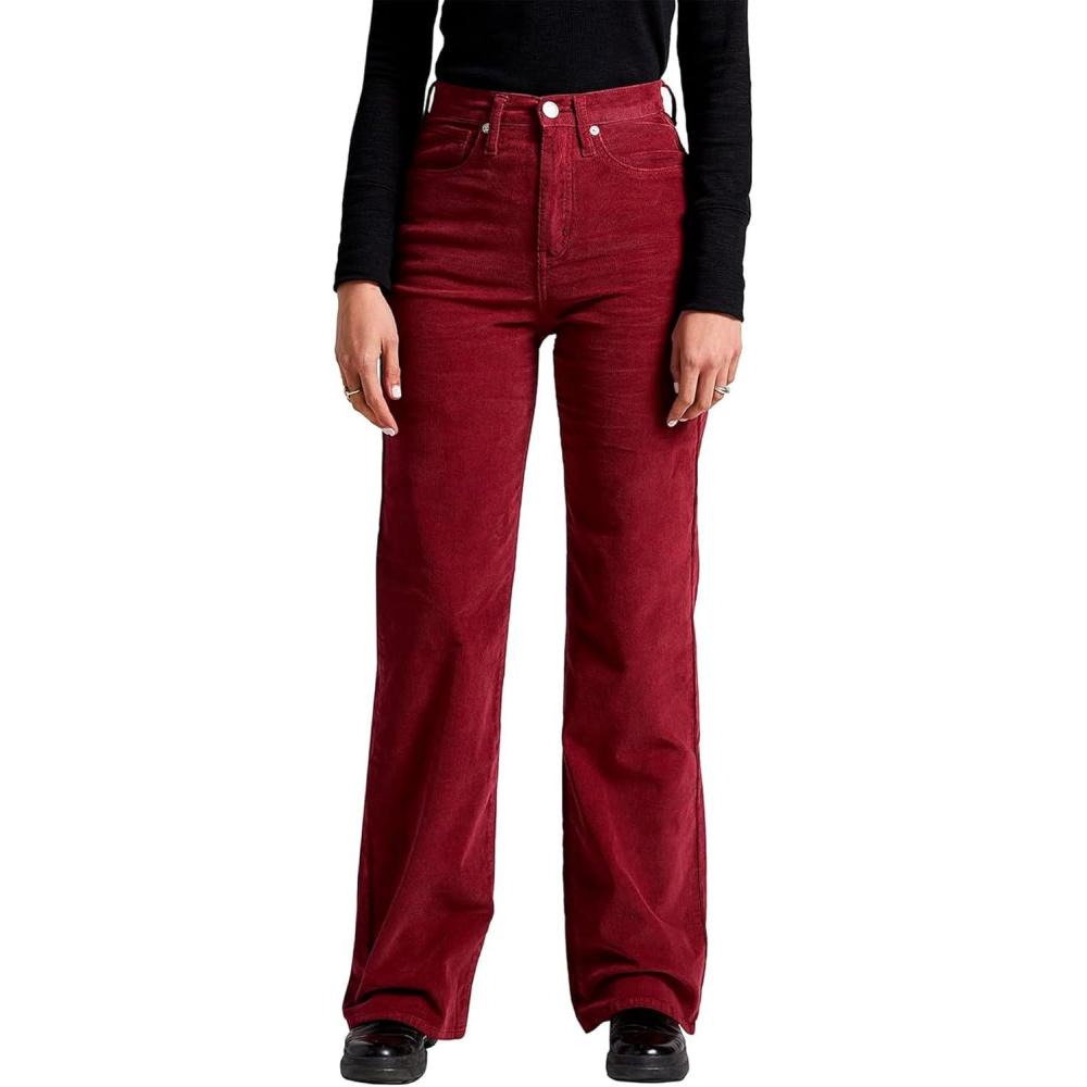 image:imageSilver Jeans Co Womens Highly Desirable High Rise Trouser Leg PantsRed