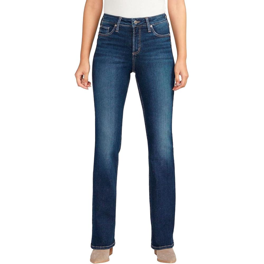 image:imageSilver Jeans Co Womens Infinite Fit Mid Rise Bootcut JeansDark Wash Inf487