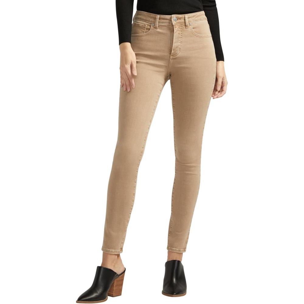 image:imageSilver Jeans Co Womens Isbister High Rise Skinny Leg JeansKhaki