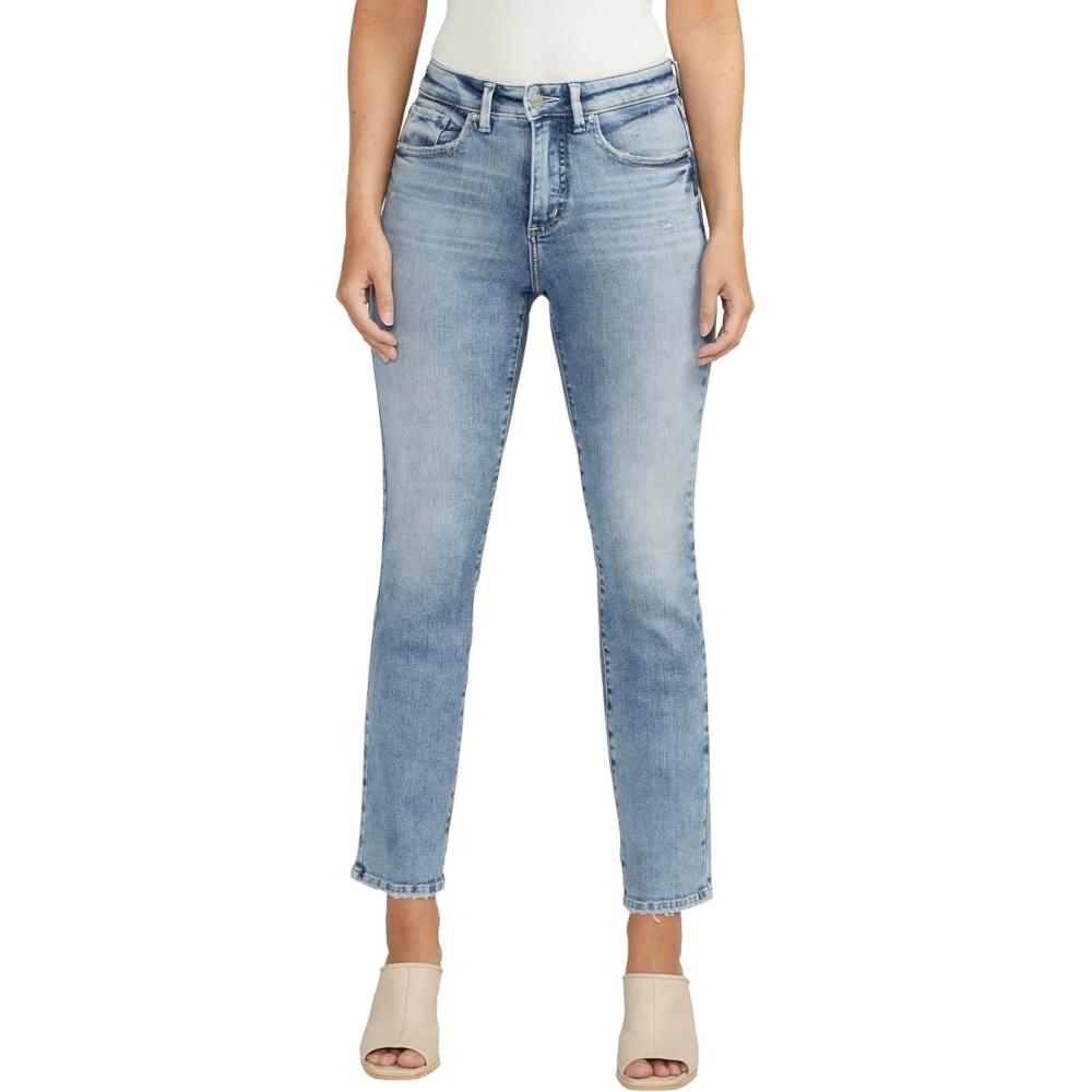image:imageSilver Jeans Co Womens Isbister High Rise Straight Leg JeansIndigo