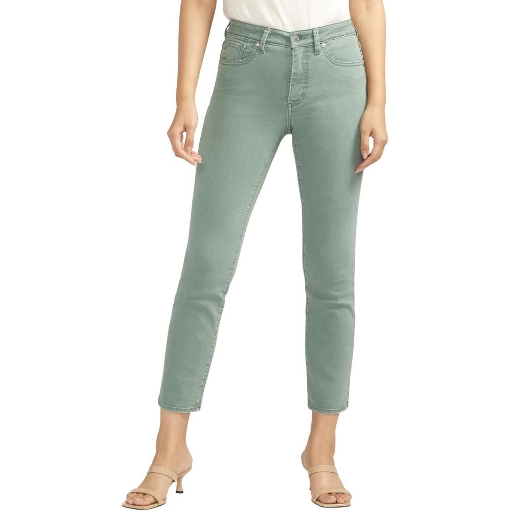 image:imageSilver Jeans Co Womens Isbister High Rise Straight Leg JeansSage