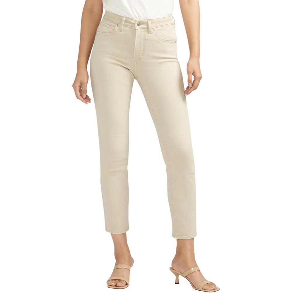 image:imageSilver Jeans Co Womens Isbister High Rise Straight Leg JeansSand