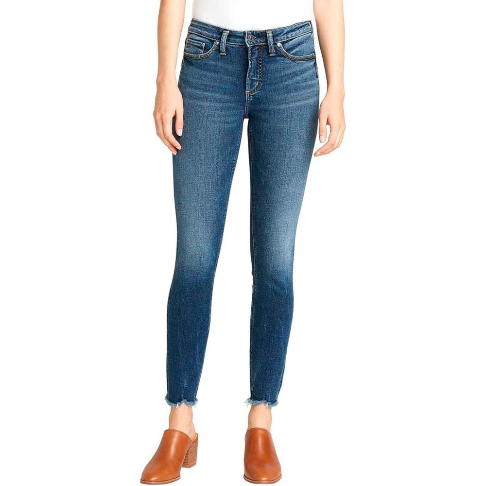 image:imageSilver Jeans Co Womens Most Wanted Mid Rise Skinny Fit JeansDark Indigo Wash