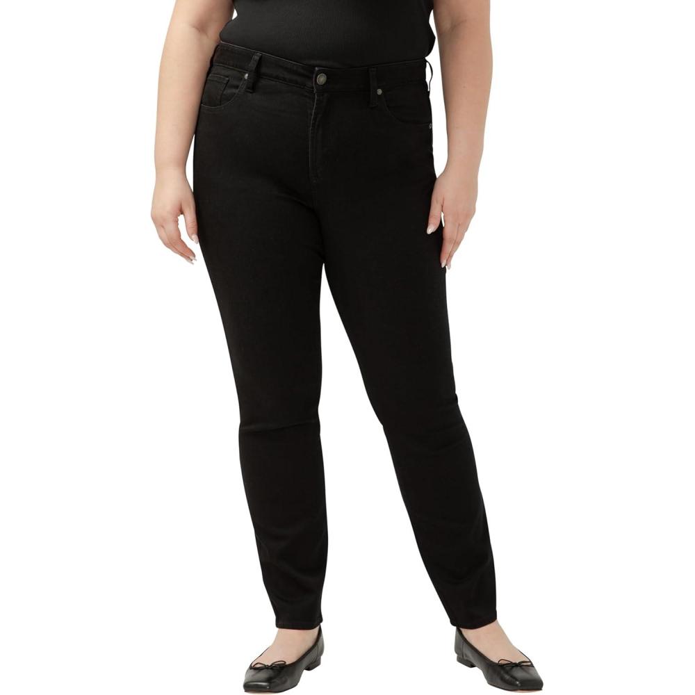 image:imageSilver Jeans Co Womens Plus Size AveryDenim High Rise Curvy Fit Straight Leg JeansBlack