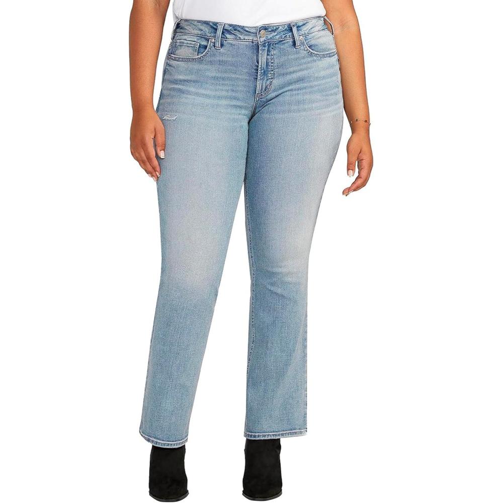 image:imageSilver Jeans Co Womens Plus Size Britt Low Rise Curvy Fit Slim Bootcut Jeans  LegacyMed Wash Scv211