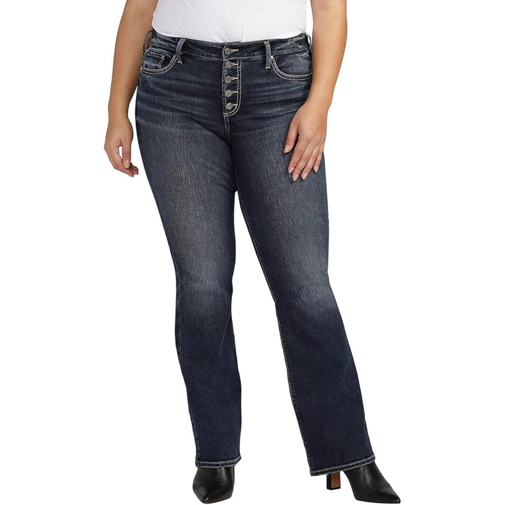 image:imageSilver Jeans Co Womens Plus Size Suki Mid Rise Bootcut JeansDark Wash Edb475