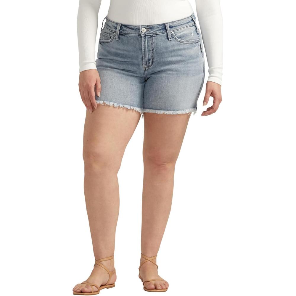 image:imageSilver Jeans Co Womens Plus Size Suki Mid Rise Curvy Fit ShortIndigo
