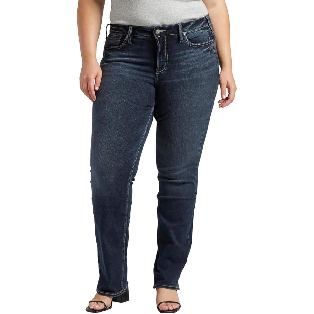 image:imageSilver Jeans Co Womens Plus Size Suki Mid Rise Slim Bootcut JeansDark Indigo Rinse