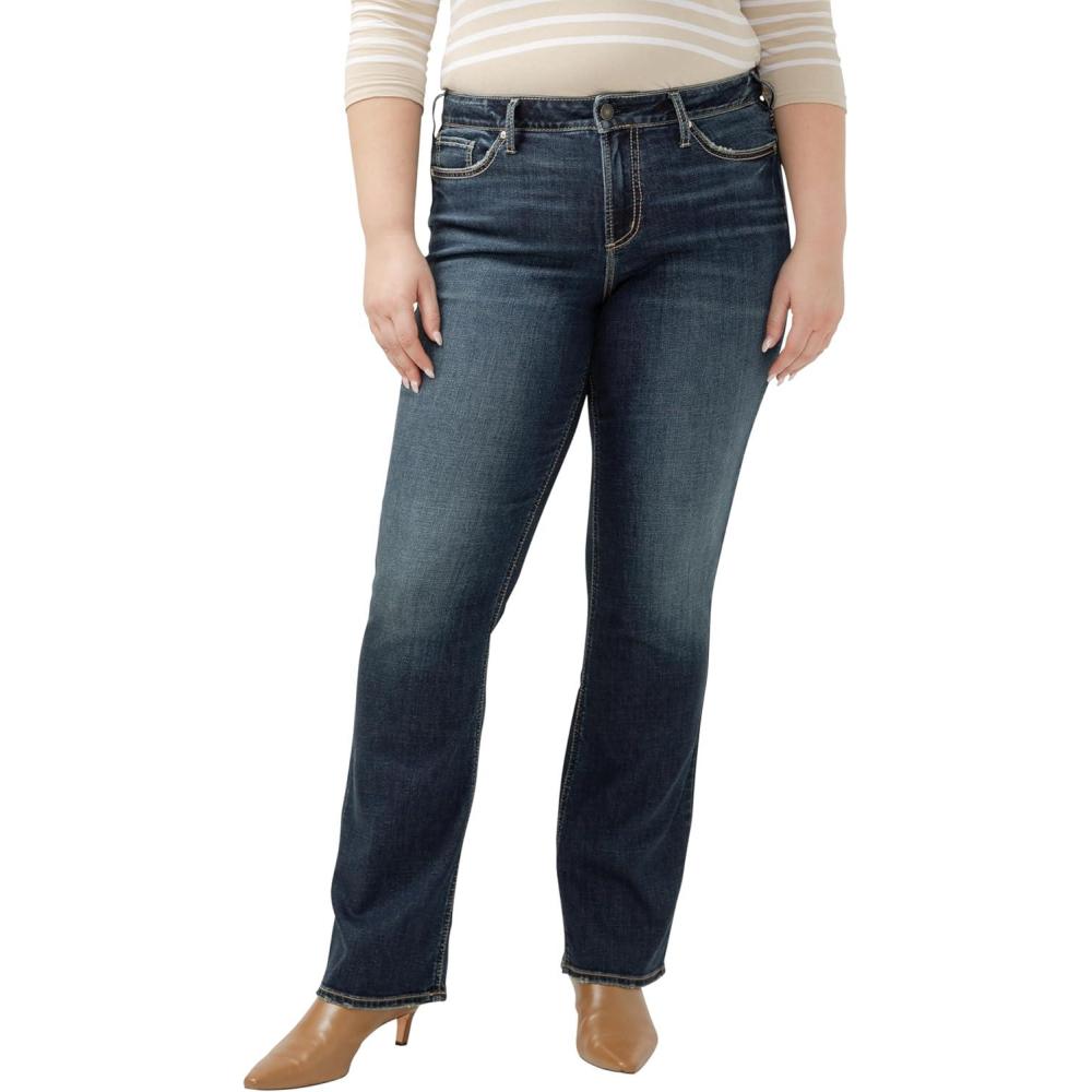 image:imageSilver Jeans Co Womens Plus Size Suki Mid Rise Slim Bootcut JeansLuxe Stretch Dark Wash
