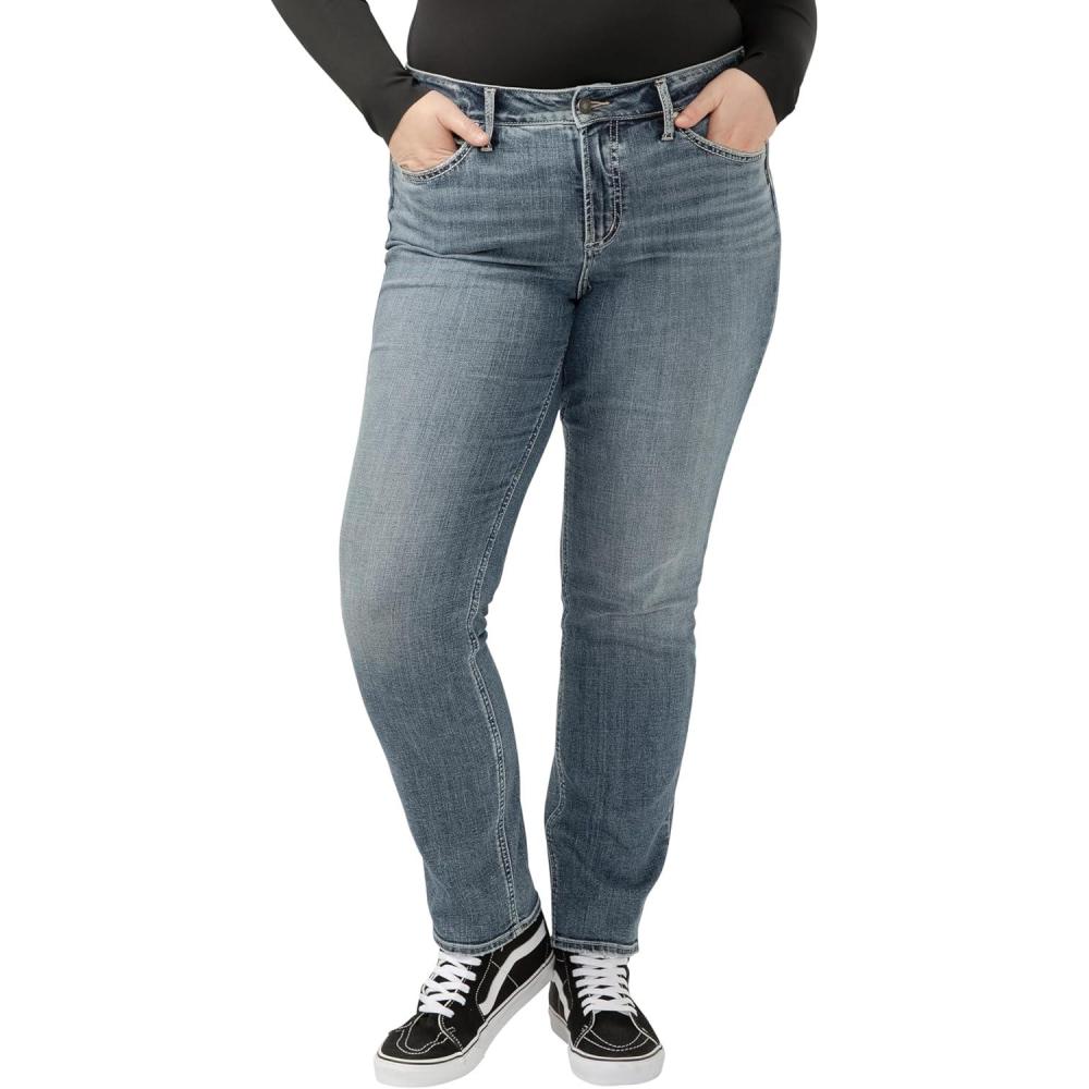 image:imageSilver Jeans Co Womens Plus Size Suki Mid Rise Slim Bootcut JeansLuxe Stretch Med Wash
