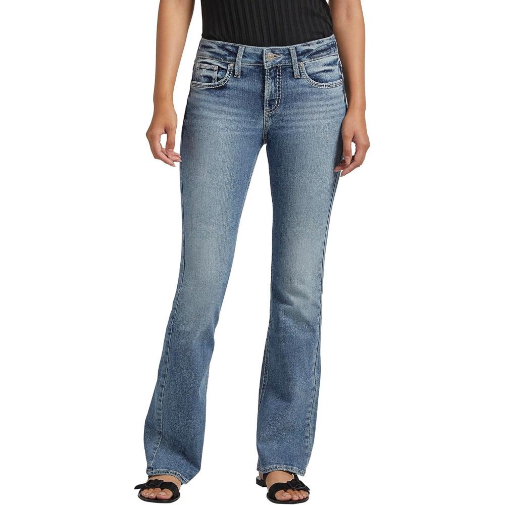 image:imageSilver Jeans Co Womens Suki Mid Rise Curvy Fit Indigo Wash Bootcut JeansMed Wash Ekc297