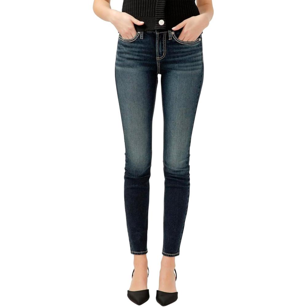 image:imageSilver Jeans Co Womens Suki Mid Rise Curvy Fit Skinny JeansDark Wash Edb414