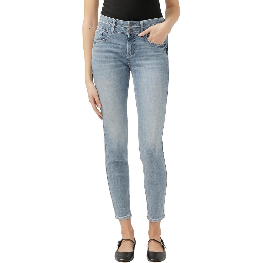 image:imageSilver Jeans Co Womens Suki Mid Rise Curvy Fit Skinny JeansMed Wash