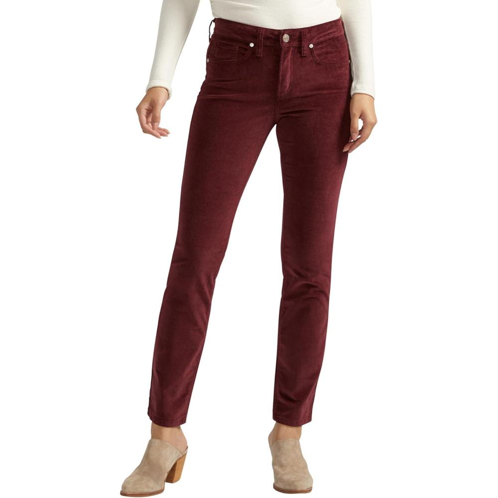 image:imageSilver Jeans Co Womens Suki Mid Rise Curvy Fit Straight Leg JeansBordeaux