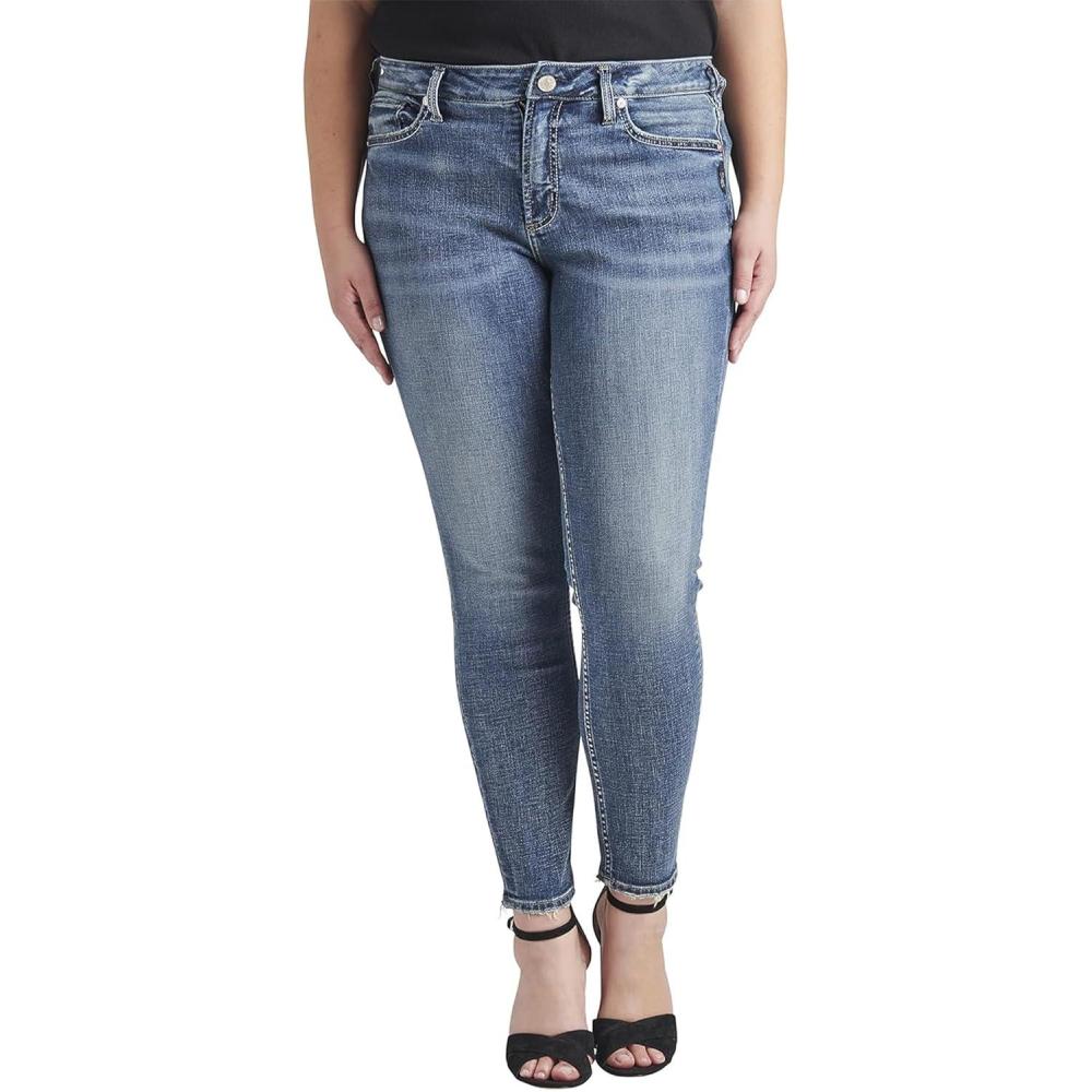 image:imageSilver Jeans Co Womens Suki Mid Rise Skinny Leg Luxe Stretch JeansDark Wash Edk358