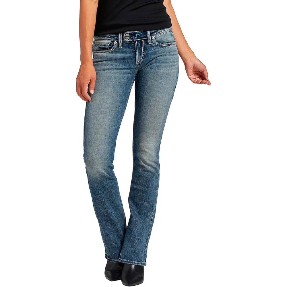 image:imageSilver Jeans Co Womens Tuesday Low Rise Slim Bootcut JeansMed Wash Edb370