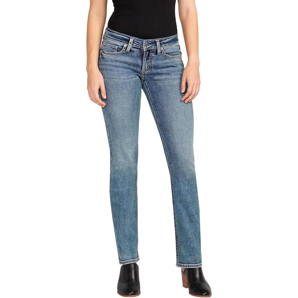 image:imageSilver Jeans Co Womens Tuesday Low Rise Straight Leg Jeans