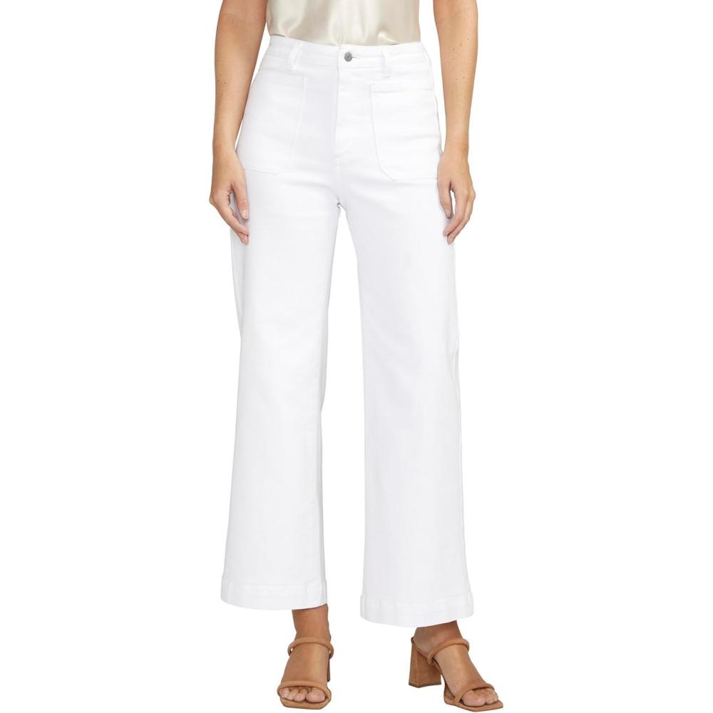 image:imageSilver Jeans Co Womens Vintage Patch Pocket Wide Leg High Rise Jeans LegacyWhite