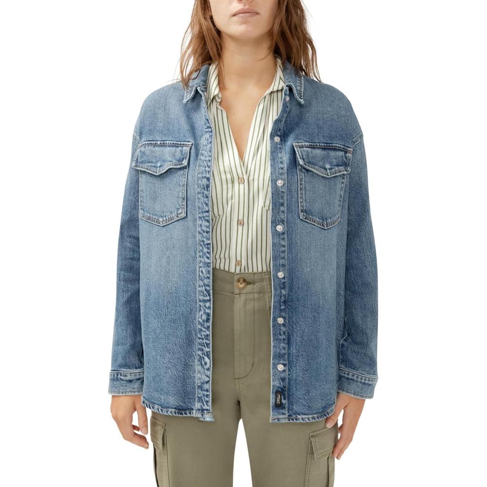 image:imageSilver Jeans Co womens Denim ShacketBlue