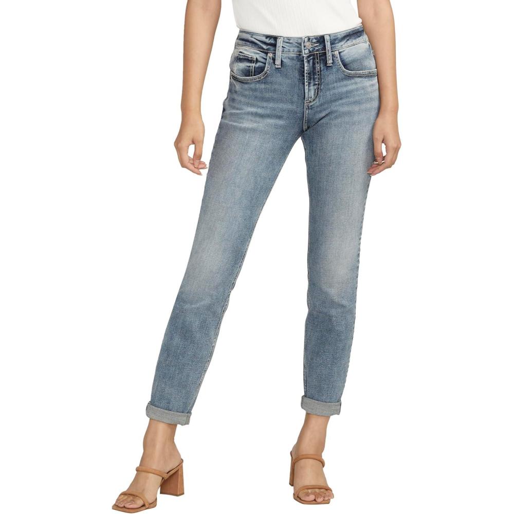 image:imageSilver JeansWomens Sam Relaxed Boyfriend Fit JeanLuxe Stretch Indigo