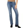 image:imageSilver Jeans Co Womens Avery High Rise Curvy Fit Slim Bootcut JeansDistressed Medium Shade