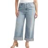 image:imageSilver Jeans Co Womens Plus Size Baggy Mid Rise Wide Leg Cropped JeansLegacyIndigo