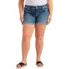image:imageSilver Jeans Co Womens Plus Size Britt Low Rise Curvy Fit ShortMed Wash Eae394