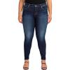 image:imageSilver Jeans Co Womens Plus Size Infinite Fit Mid Rise Skinny Leg JeansDark Wash Inf487
