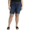 image:imageSilver Jeans Co Womens Plus Size Suki Mid Rise Curvy Fit Bermuda ShortMed Wash Scv399