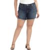 image:imageSilver Jeans Co Womens Plus Size Suki Mid Rise Curvy Fit ShortDark Wash Cvs403