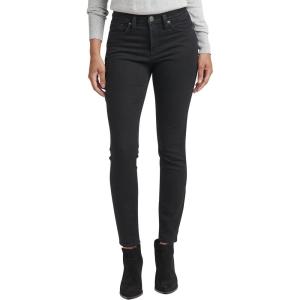 Authentic by Silver Jeans Womens The Curvy High Rise Skinny Jean(Black Ab510)