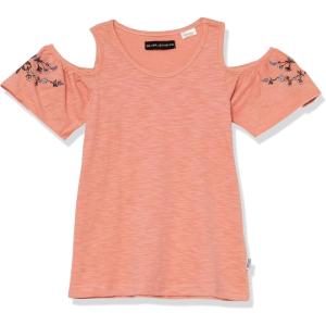 Silver Jeans Co. Girls’ Short Sleeve Knit Top(Coral)