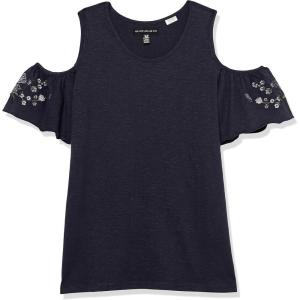 Silver Jeans Co. Girls’ Short Sleeve Knit Top(Navy)