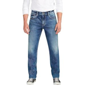 Silver Jeans Co. Men’s Big & Tall Eddie Relaxed Fit Tapered Leg Jeans – Legacy(Dark Wash Soc344)