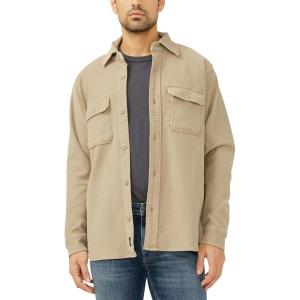 Silver Jeans Co. Men’s Button Up Shirt(Khaki Flex)