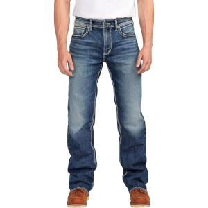 Silver Jeans Co. Mens Craig Easy Fit Bootcut Jeans(Dark Wash Ecf349)