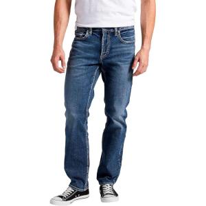 Silver Jeans Co. Men’s Eddie Athletic Fit Tapered Leg Jeans(Dark Wash Ecf359)