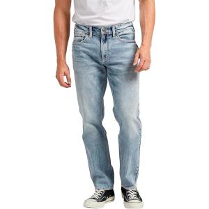 Silver Jeans Co. Men’s Eddie Athletic Fit Tapered Leg Jeans(Light Wash Soc142)