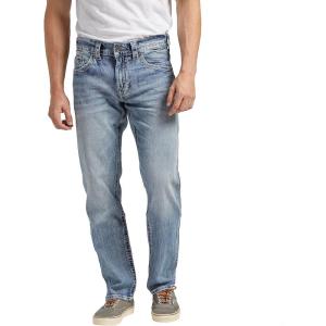 Silver Jeans Co. Men’s Eddie Athletic Fit Tapered Leg Jeans(Medium Indigo)