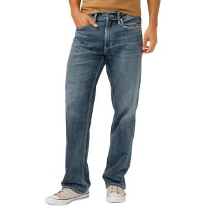 Silver Jeans Co. Mens Gordie Relaxed Fit Straight Leg Jeans(Blue)