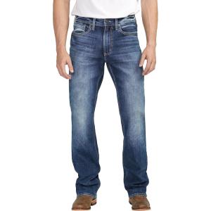 Silver Jeans Co. Mens Gordie Relaxed Fit Straight Leg Jeans(Dark Wash Eae350)