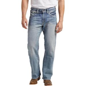 Silver Jeans Co. Men’s Gordie Relaxed Fit Straight Leg Jeans(Light Wash Indigo)