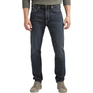 Silver Jeans Co. Men’s Machray Athletic Fit Straight Leg Jeans(Dark Wash Efs420)