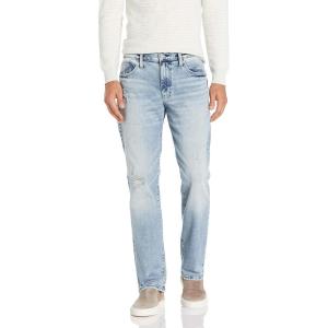 Silver Jeans Co. Men’s Machray Athletic Fit Straight Leg Jeans(Destroyed Medium Eco Wash)