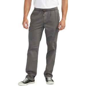 Silver Jeans Co. Men’s Pull-on Cargo Essential Twill Pant(Dark Grey)